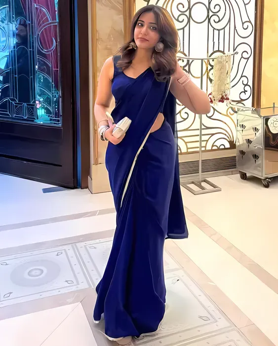 [522351277] Radhe Studio Two Tone Soft Silk Saree with Original Mirror Lace Border