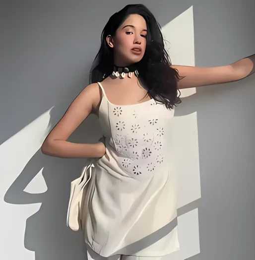 Stylish Sleeveless Cotton Top for Women with Embroidered Floral Design (XS)