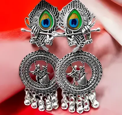 Oxidyce More Pitch Oxidised Silver Jhumka Earrings_SKU-685388591